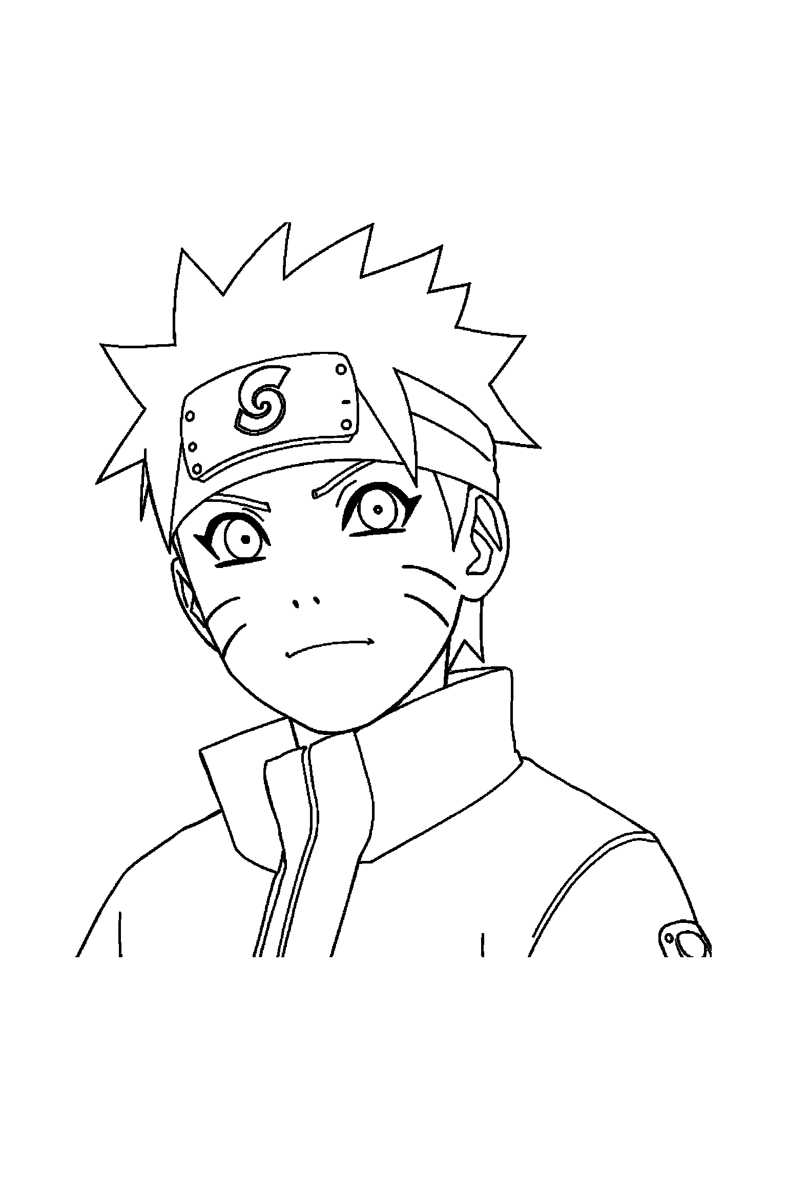 Coloriage Naruto gratuit à imprimer - Sasuke debout avec les deux bras visibles et bien attachés au corps Coloriage Naruto gratuit à imprimer : Sasuke debout avec les deux bras visibles et bien attachés au corps