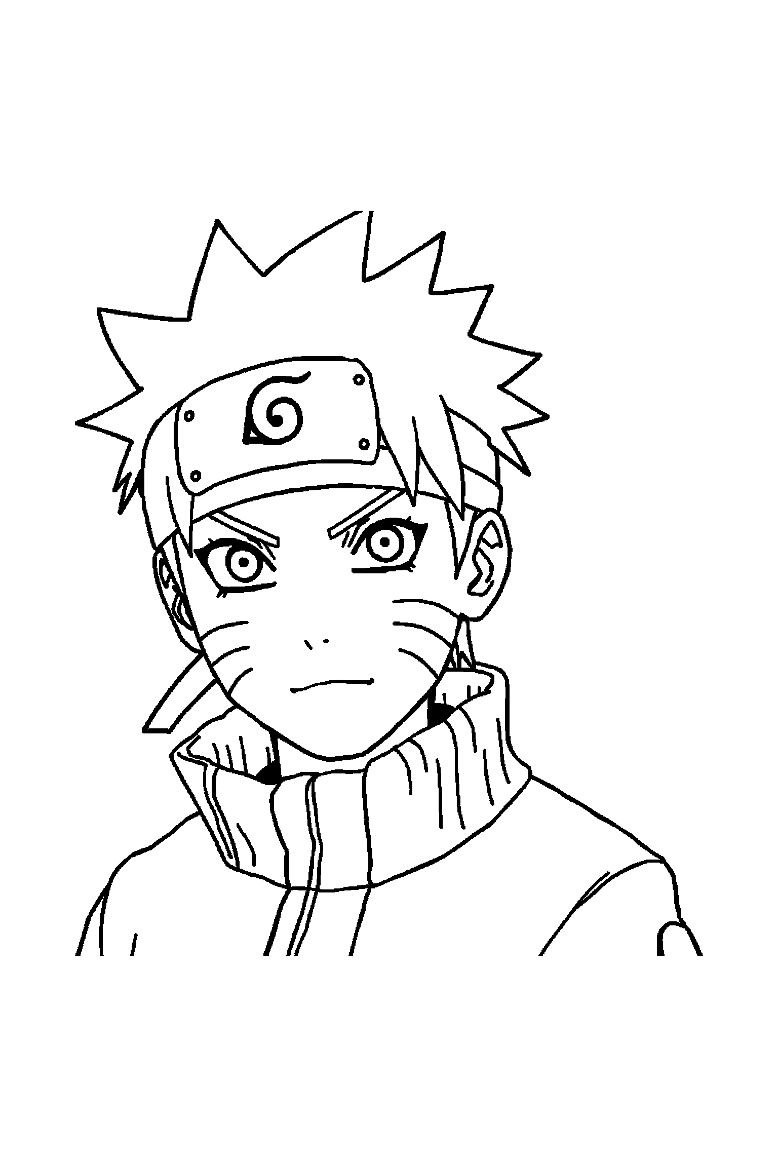 Coloriage Naruto gratuit à imprimer - Kakashi tenant une cape Coloriage Naruto gratuit à imprimer : Kakashi tenant une cape