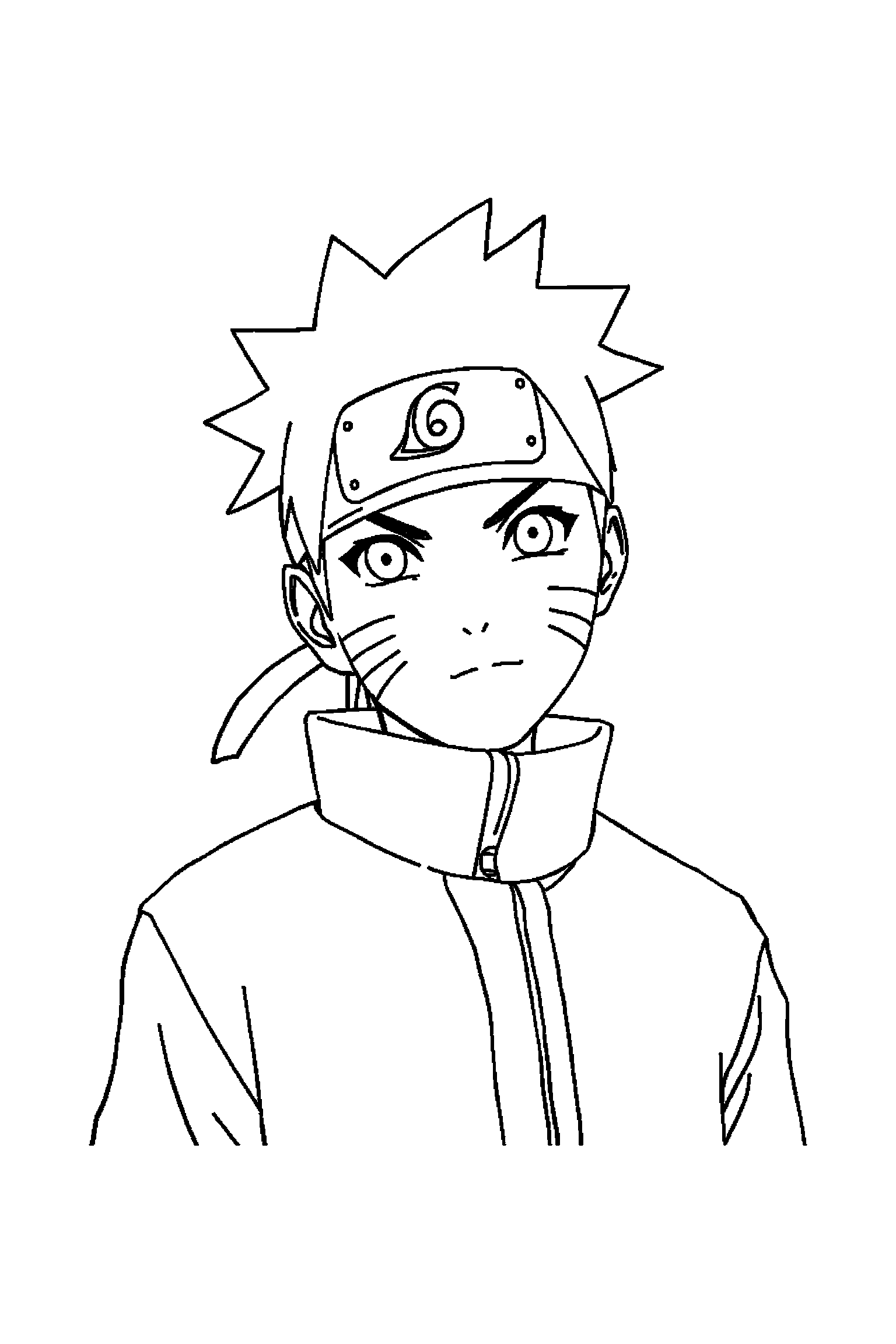 Coloriage Naruto gratuit à imprimer - Sakura avec nuages autour de lui Coloriage Naruto gratuit à imprimer : Sakura avec nuages autour de lui