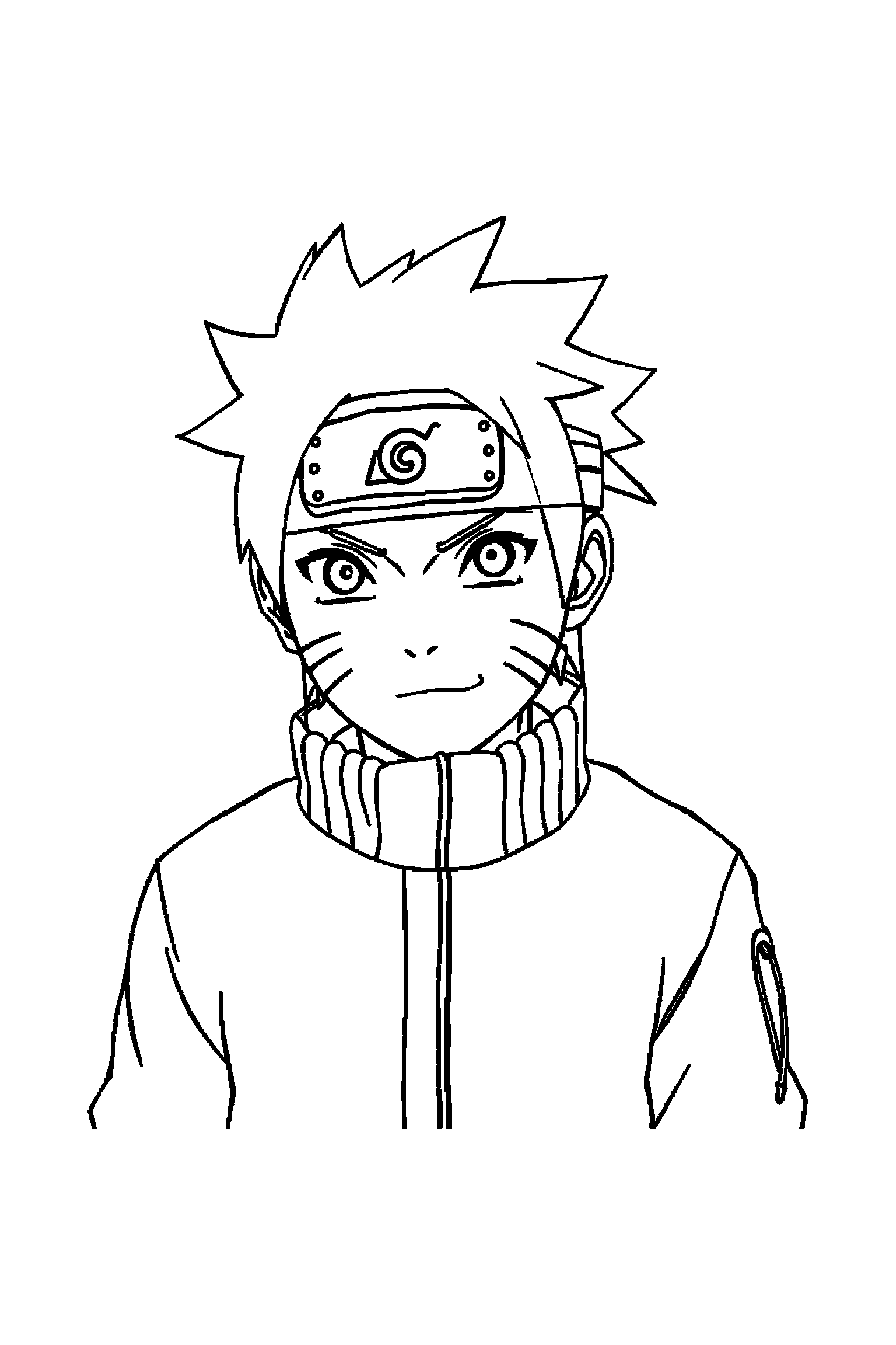 Coloriage Naruto gratuit à imprimer - Naruto avec un ballon rond Coloriage Naruto gratuit à imprimer : Naruto avec un ballon rond