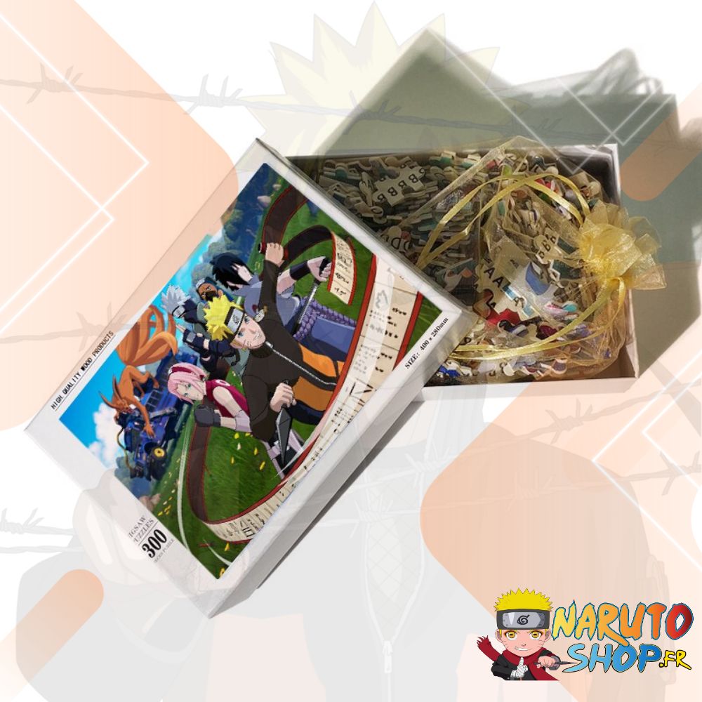 Puzzle Naruto Kurama avec l’équipe 7 en 300 pièces