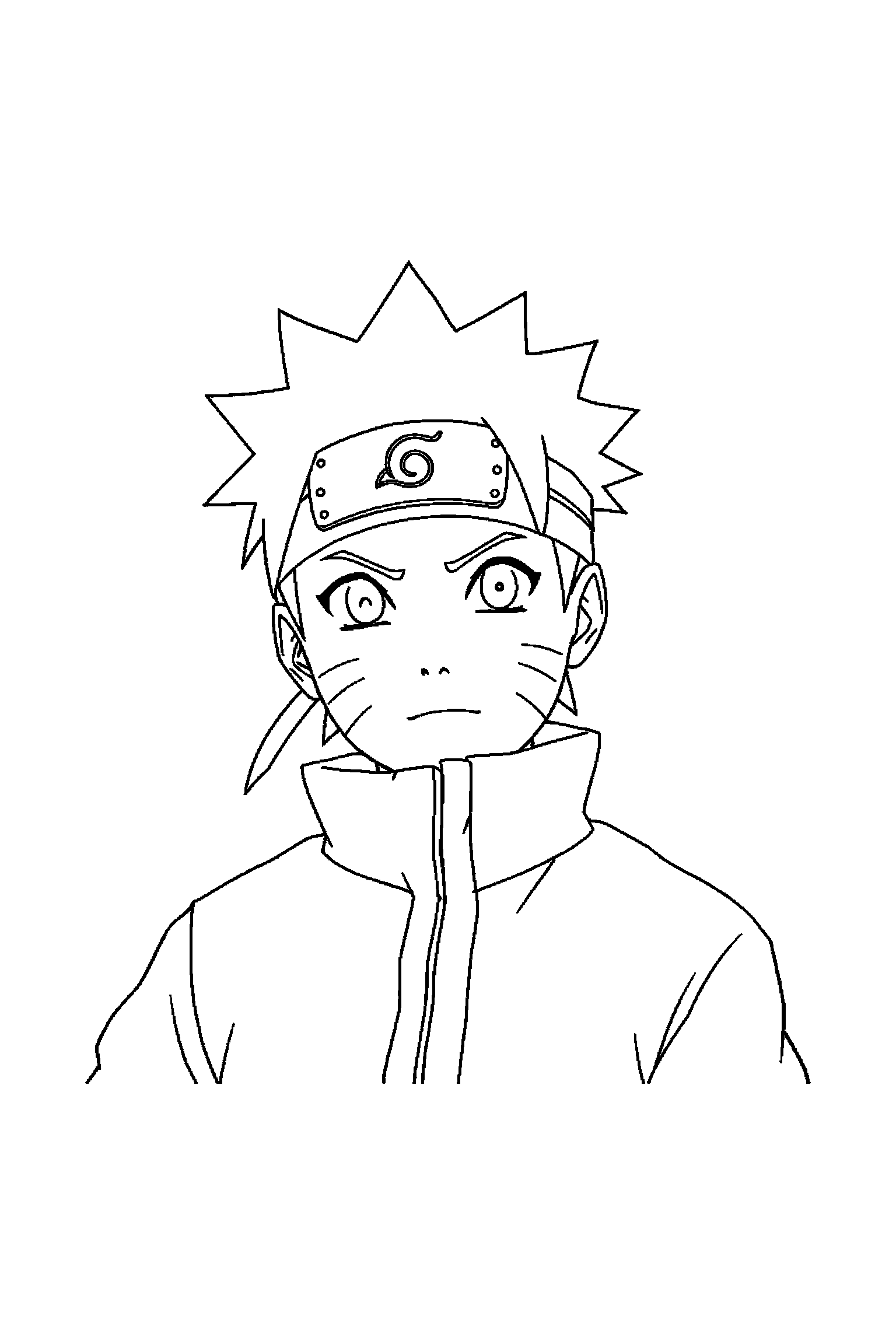 Coloriage Naruto gratuit à imprimer - un jeune ninja qui dort paisiblement Coloriage Naruto gratuit à imprimer : un jeune ninja qui dort paisiblement
