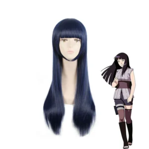 Perruque bleue de cosplay Hinata Hyûga pour Naruto