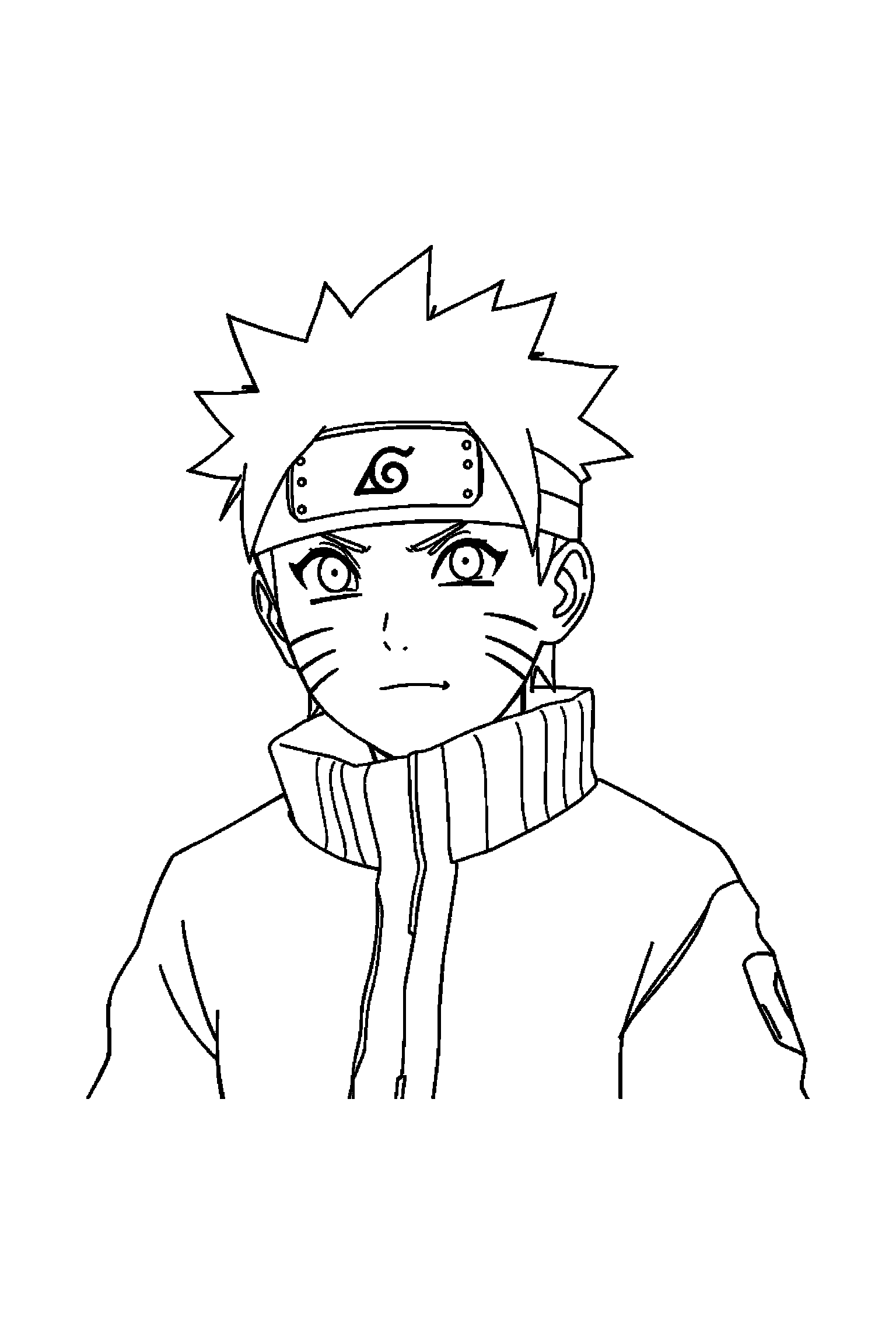 Coloriage Naruto gratuit à imprimer - Sakura entouré de grands contours arrondis Coloriage Naruto gratuit à imprimer : Sakura entouré de grands contours arrondis