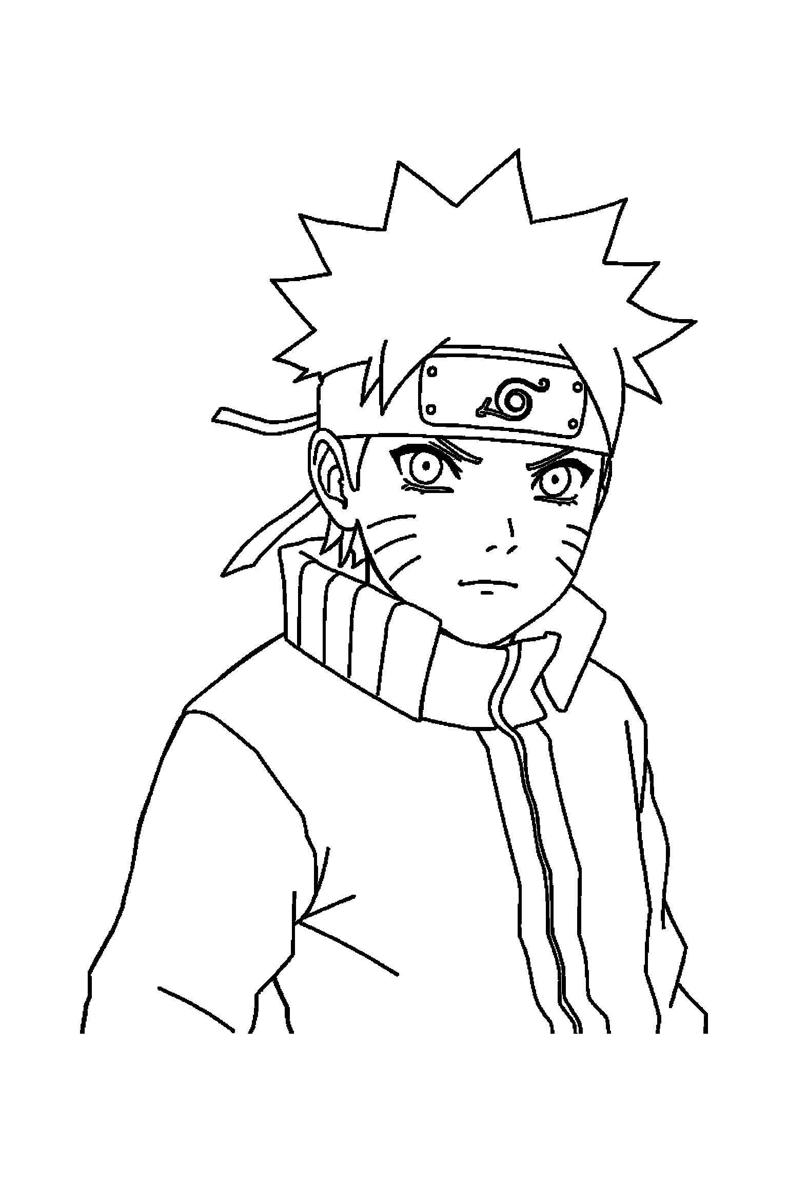 Coloriage Naruto gratuit à imprimer - un jeune ninja prêt pour une aventure Coloriage Naruto gratuit à imprimer : un jeune ninja prêt pour une aventure