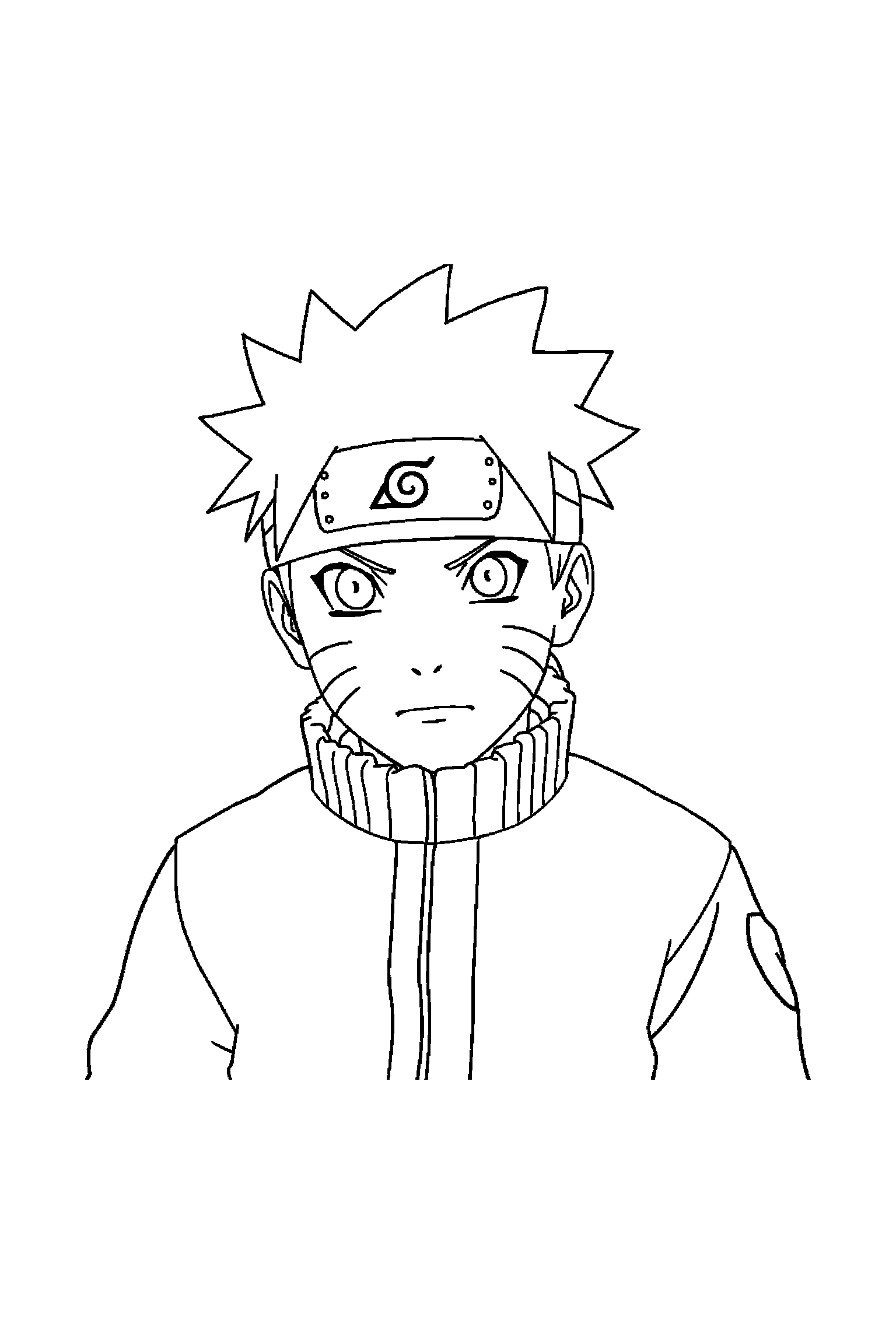 Coloriage Naruto gratuit à imprimer - Sasuke avec une expression joyeuse Coloriage Naruto gratuit à imprimer : Sasuke avec une expression joyeuse