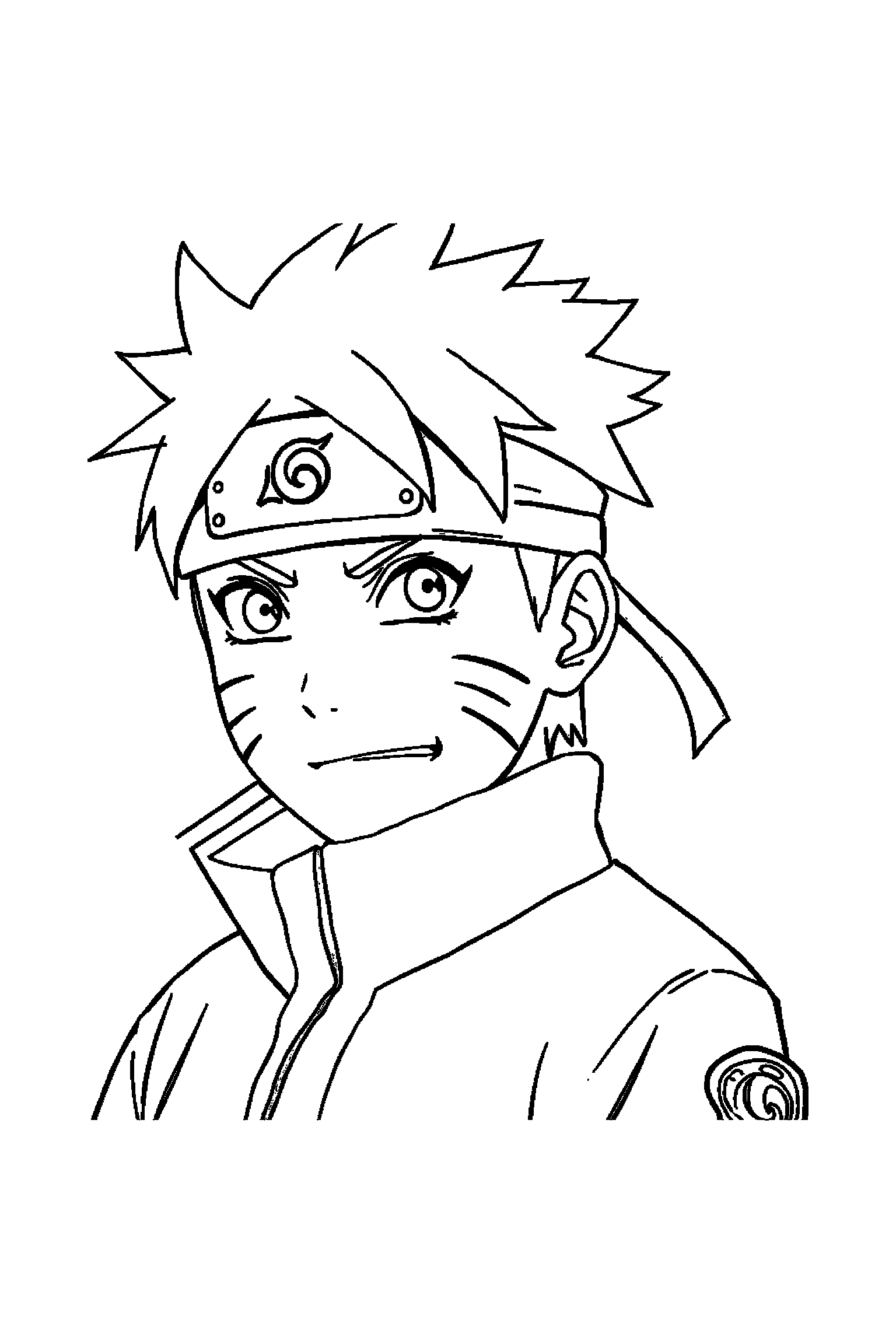 Coloriage Naruto gratuit à imprimer - un jeune ninja avec deux accessoires à colorier Coloriage Naruto gratuit à imprimer : un jeune ninja avec deux accessoires à colorier