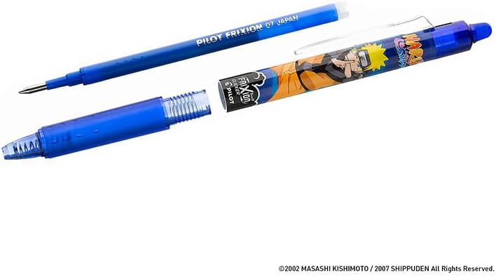 Set Pilot FriXion Naruto Shippuden, 3 stylos effaçables + 1 set de 6 recharges bleues – Image 4