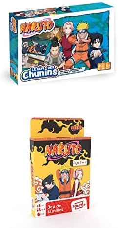 Naruto Cartamundi, set de 2 jeux de cartes 3 en 1