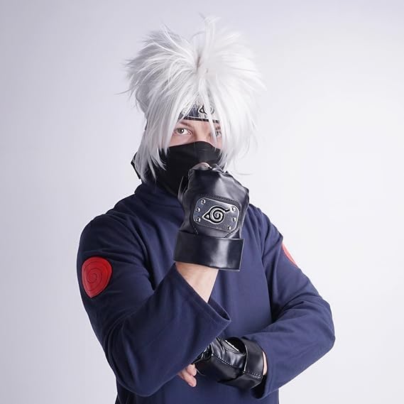 Masque cosplay Naruto Kakashi Hatake noir en taille unique – Image 2