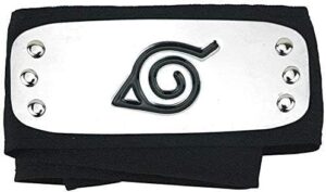 Serre-tête noir Konoha pour cosplay Naruto