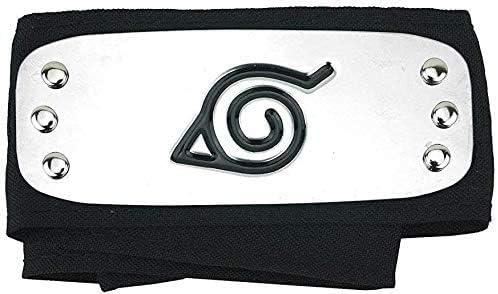 Serre-tête noir Konoha pour cosplay Naruto