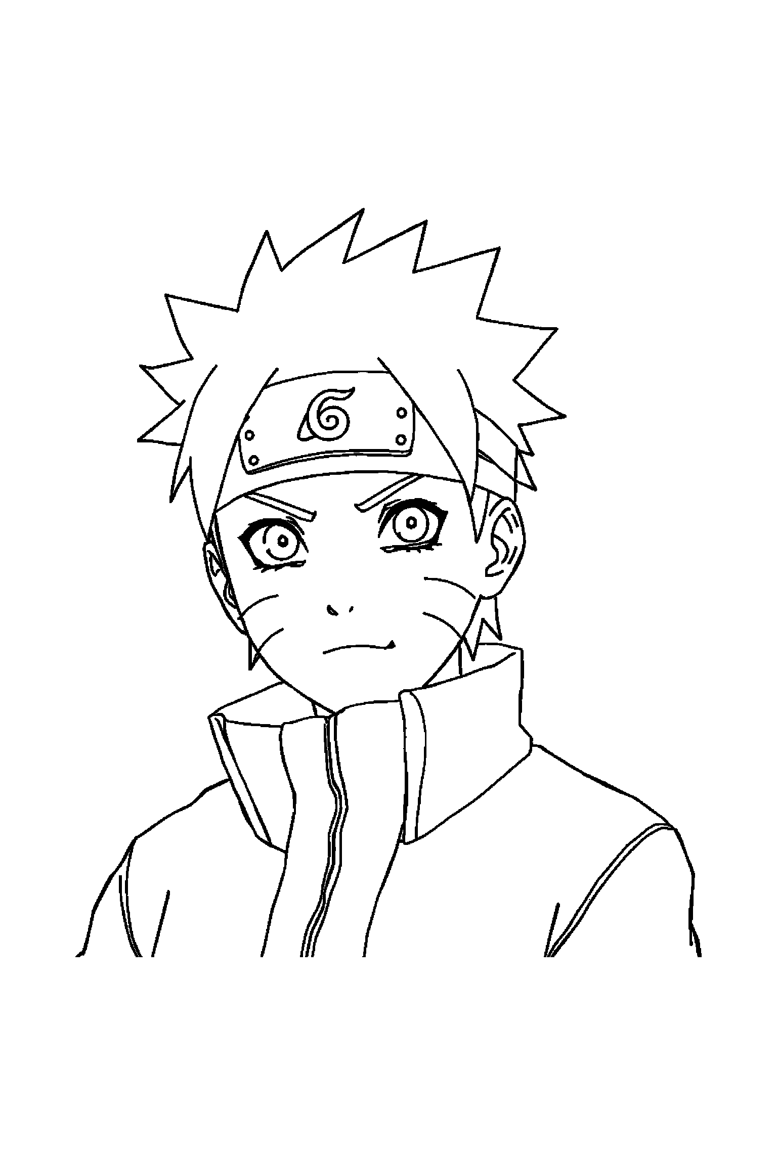 Coloriage Naruto gratuit à imprimer - Naruto dans le village de Konoha avec plusieurs détails Coloriage Naruto gratuit à imprimer : Naruto dans le village de Konoha avec plusieurs détails