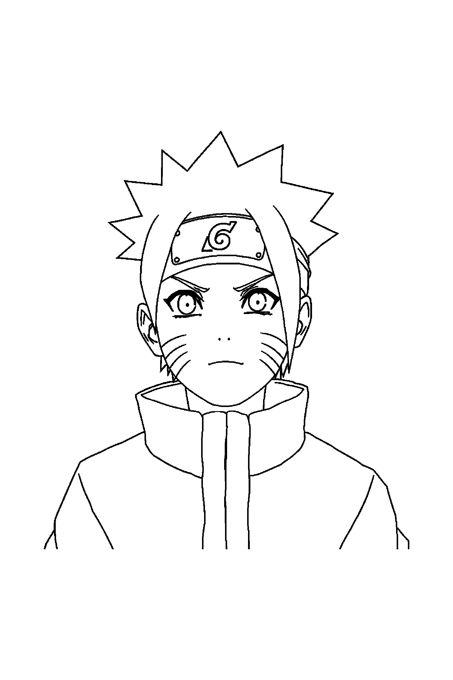 Coloriage Naruto gratuit à imprimer - scène verticale avec Sakura et les ninjas de Konoha Coloriage Naruto gratuit à imprimer : scène verticale avec Sakura et les ninjas de Konoha
