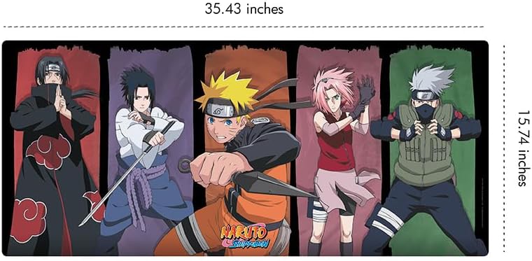 Tapis de souris gaming XXL Naruto Shippuden Groupe – Image 2