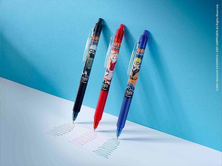 Set Pilot FriXion Naruto Shippuden, 3 stylos effaçables + 1 set de 6 recharges bleues – Image 5