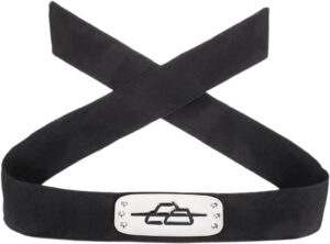 Bandana Naruto Deidara noir avec plaque frontale