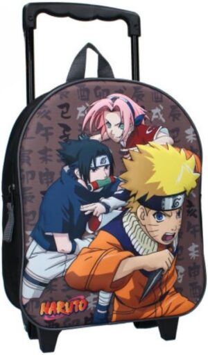 Cartable trolley Naruto 32 cm à roulettes et bretelles réglables