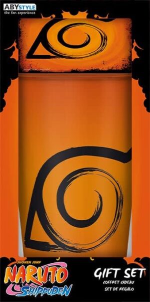 Coffret cadeau Naruto Shippuden avec verre et dessous de verre