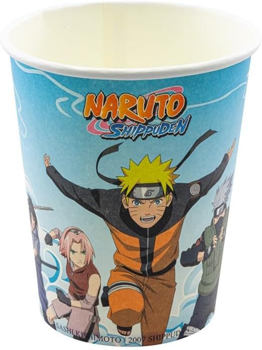 Lot de 8 gobelets Naruto en carton 25 cl