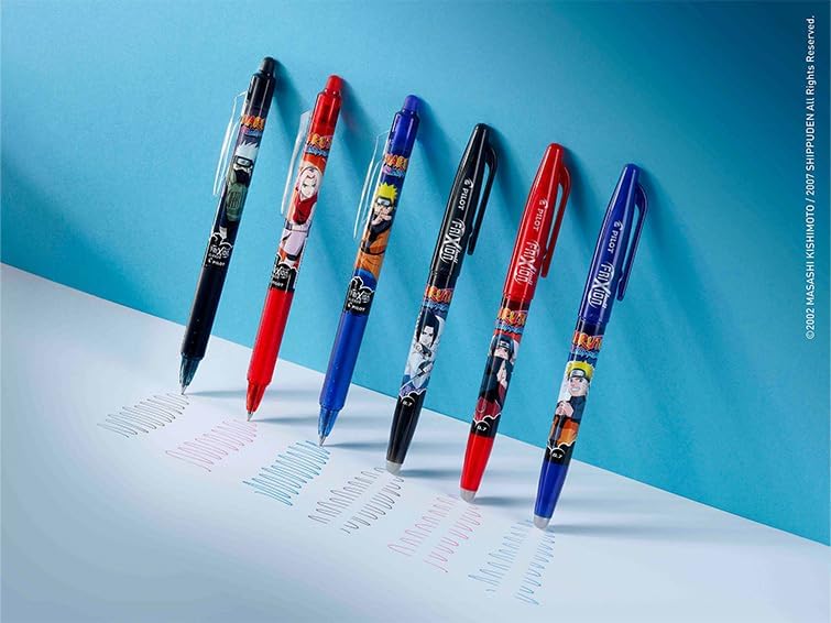 Lot Naruto Shippuden de 3 stylos FriXion Ball et 3 FriXion Ball Clicker Pilot – Image 7