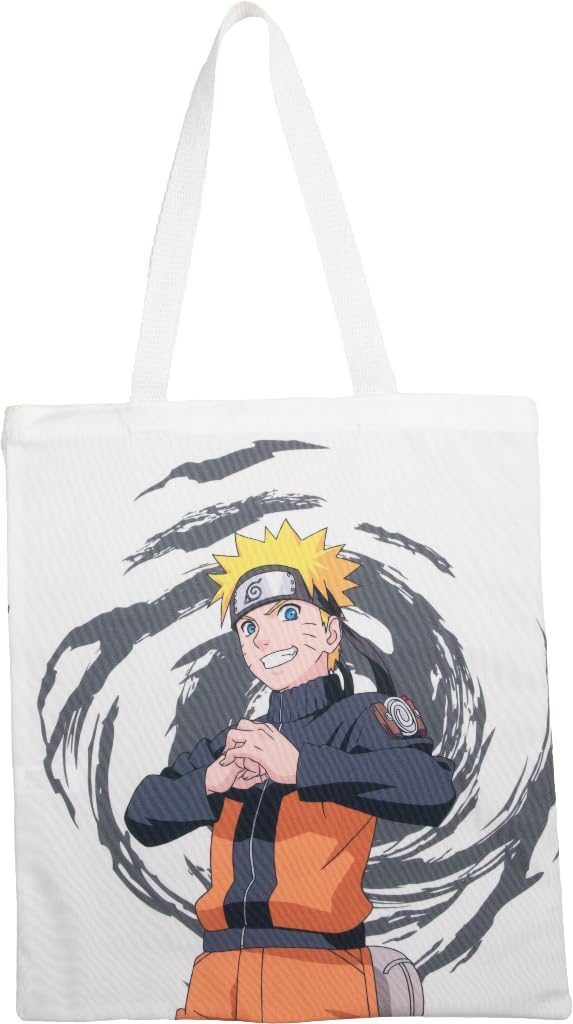 Sac tote Naruto Shippuden blanc à longues anses