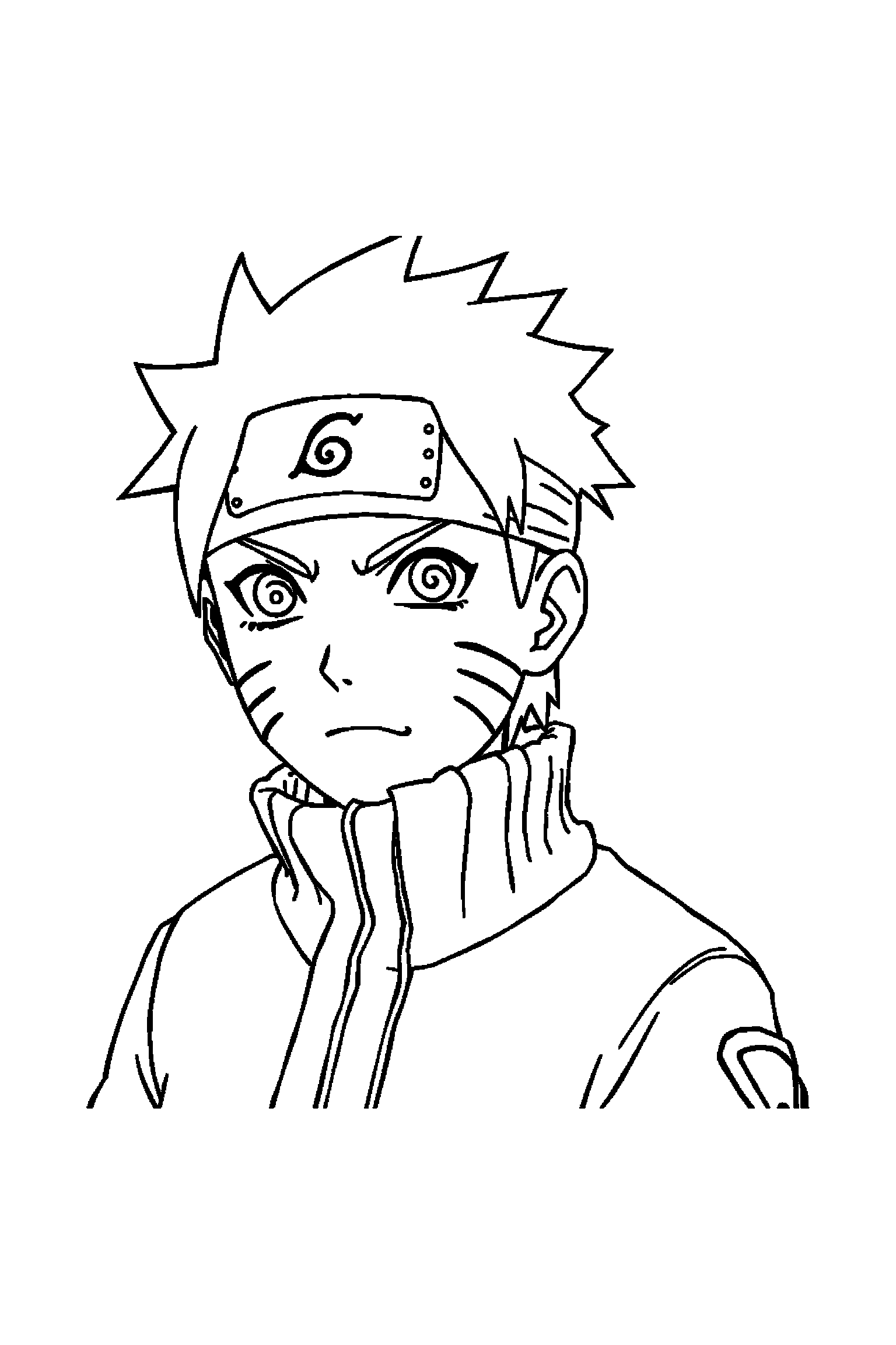 Coloriage Naruto gratuit à imprimer - Naruto dans une petite scène avec un bandeau ninja Coloriage Naruto gratuit à imprimer : Naruto dans une petite scène avec un bandeau ninja