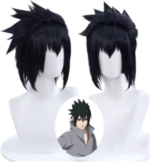 Perruque noire de cosplay Sasuke Uchiwa | Naruto Shippuden