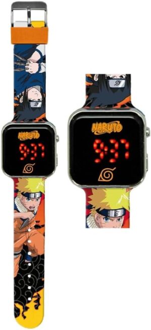 Montre numérique LED Naruto avec bracelet en silicone enfant
