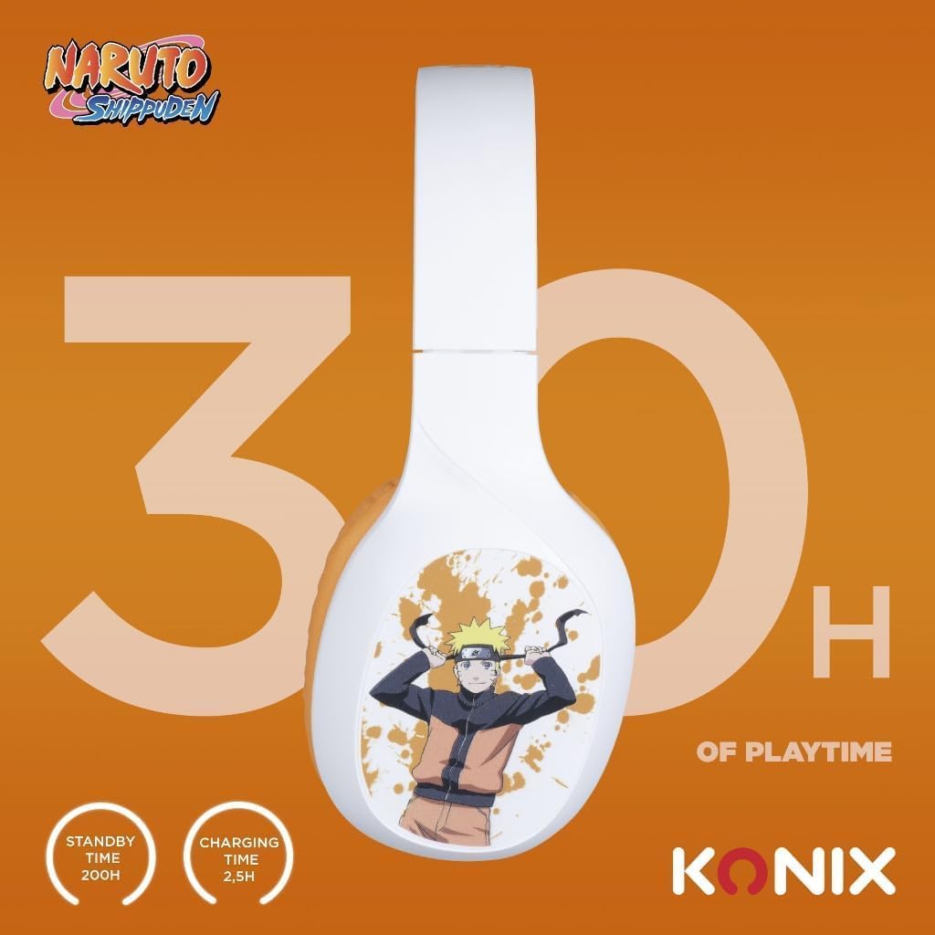 Casque audio Bluetooth 5.3 Naruto Shippuden motif Naruto – Image 3