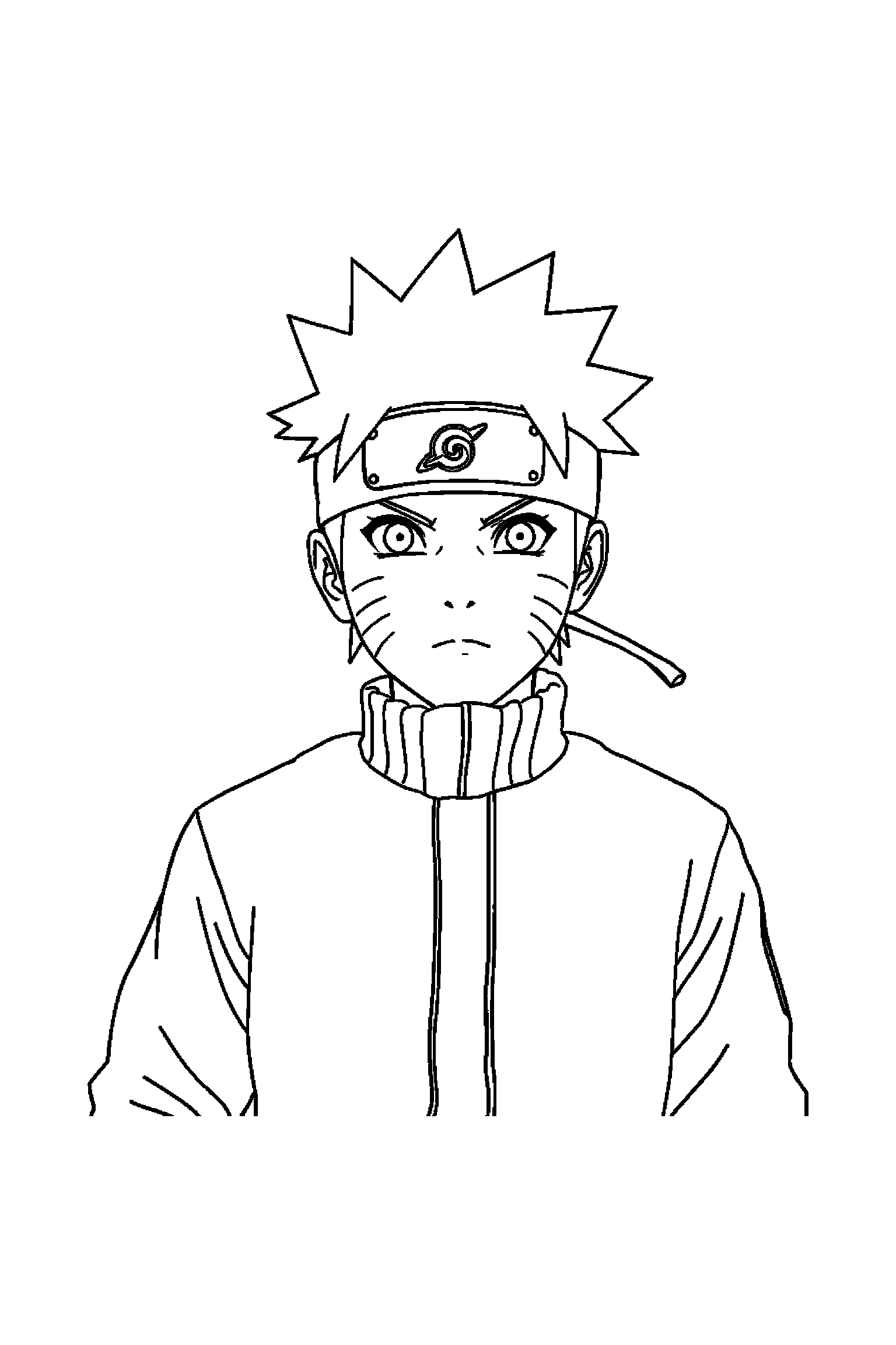Coloriage Naruto gratuit à imprimer - poster A4 détaillé de Naruto avec mandala tourbillons Coloriage Naruto gratuit à imprimer : poster A4 détaillé de Naruto avec mandala tourbillons