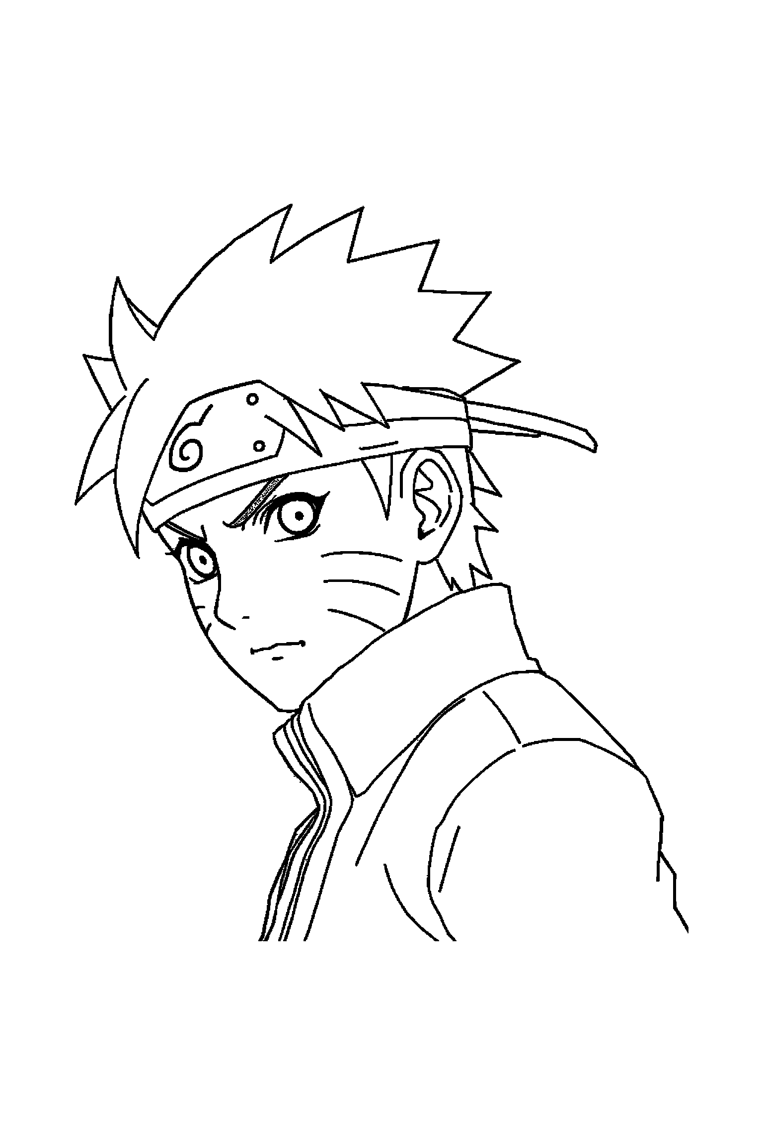 Coloriage Naruto gratuit à imprimer - motif difficile de nuages autour de Sakura Coloriage Naruto gratuit à imprimer : motif difficile de nuages autour de Sakura