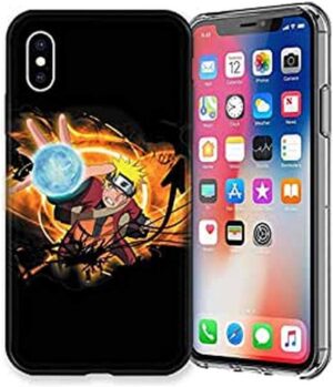 Coque Naruto noire en TPU pour iPhone X/XS