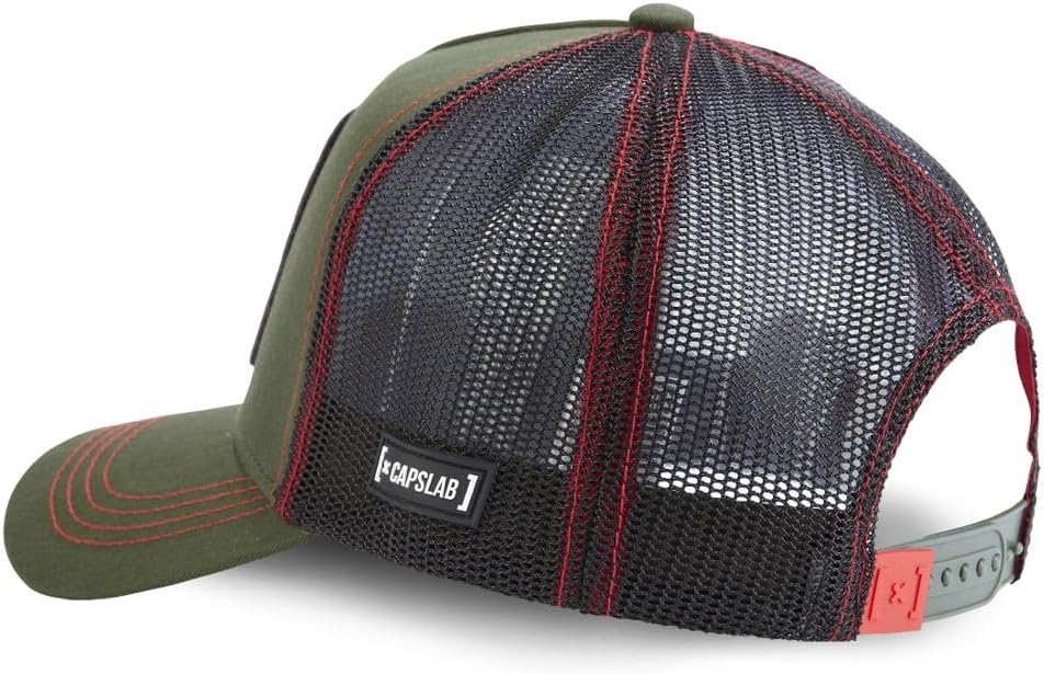 Casquette trucker Capslab Sasuke, Naruto Shippuden, olive et noir – Image 3