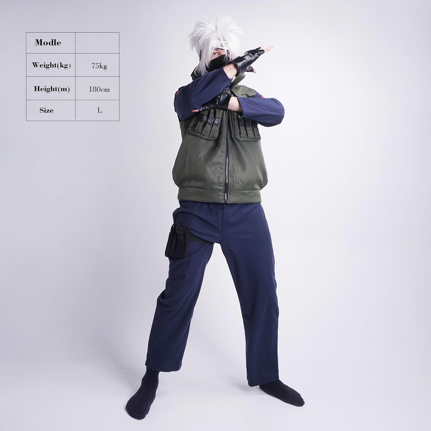 Gilet Naruto Kakashi Hatake de protection Chunin et Jonin XXL – Image 5