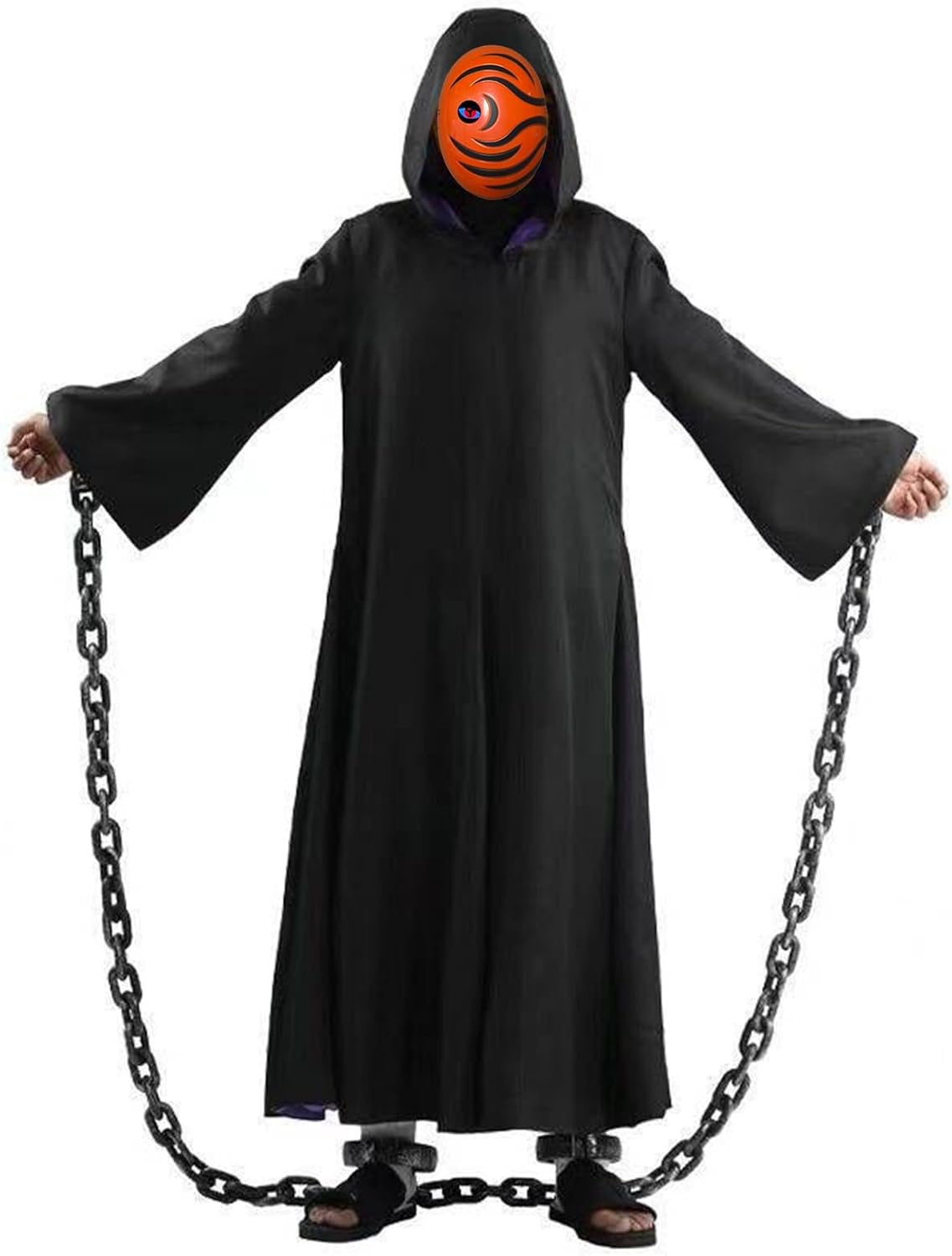 Masque LED Tobi Uchiha Akatsuki orange pour cosplay Naruto – Image 2