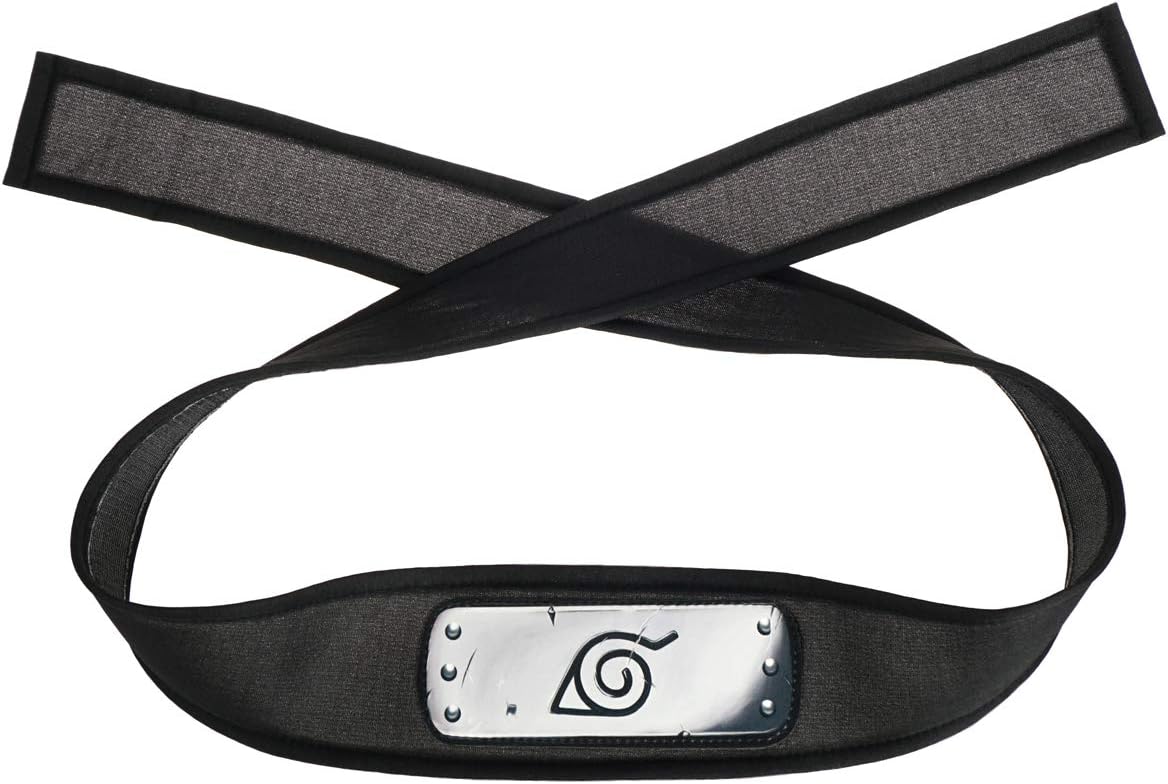 Bandeau Naruto Konoha 120 cm avec plaque en cuir PU
