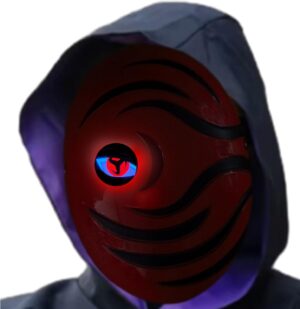 Masque LED Tobi Uchiha Akatsuki orange pour cosplay Naruto