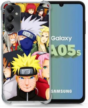 Coque Samsung Galaxy A05S Naruto Team avec contour en TPU renforcé
