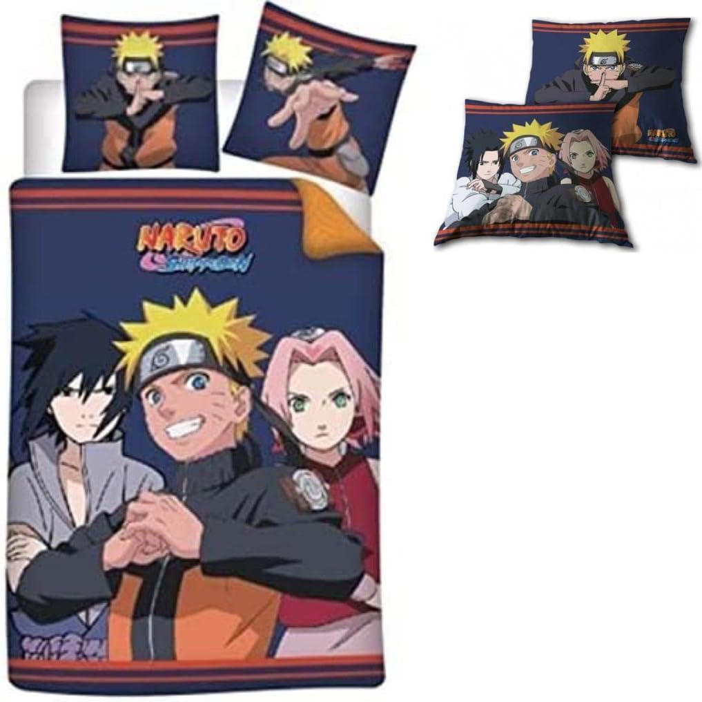 Parure Naruto 2 pièces en polyester 140 x 200 cm