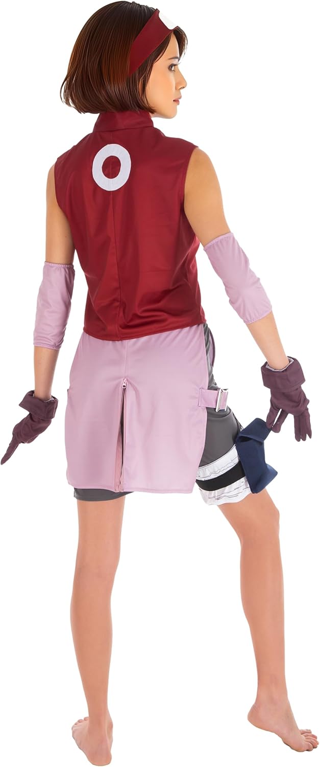 Costume Sakura Haruno Naruto avec accessoires, ensemble 8 pièces – Image 2