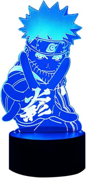 Veilleuse LED Naruto à télécommande, effet 3D et 16 couleurs