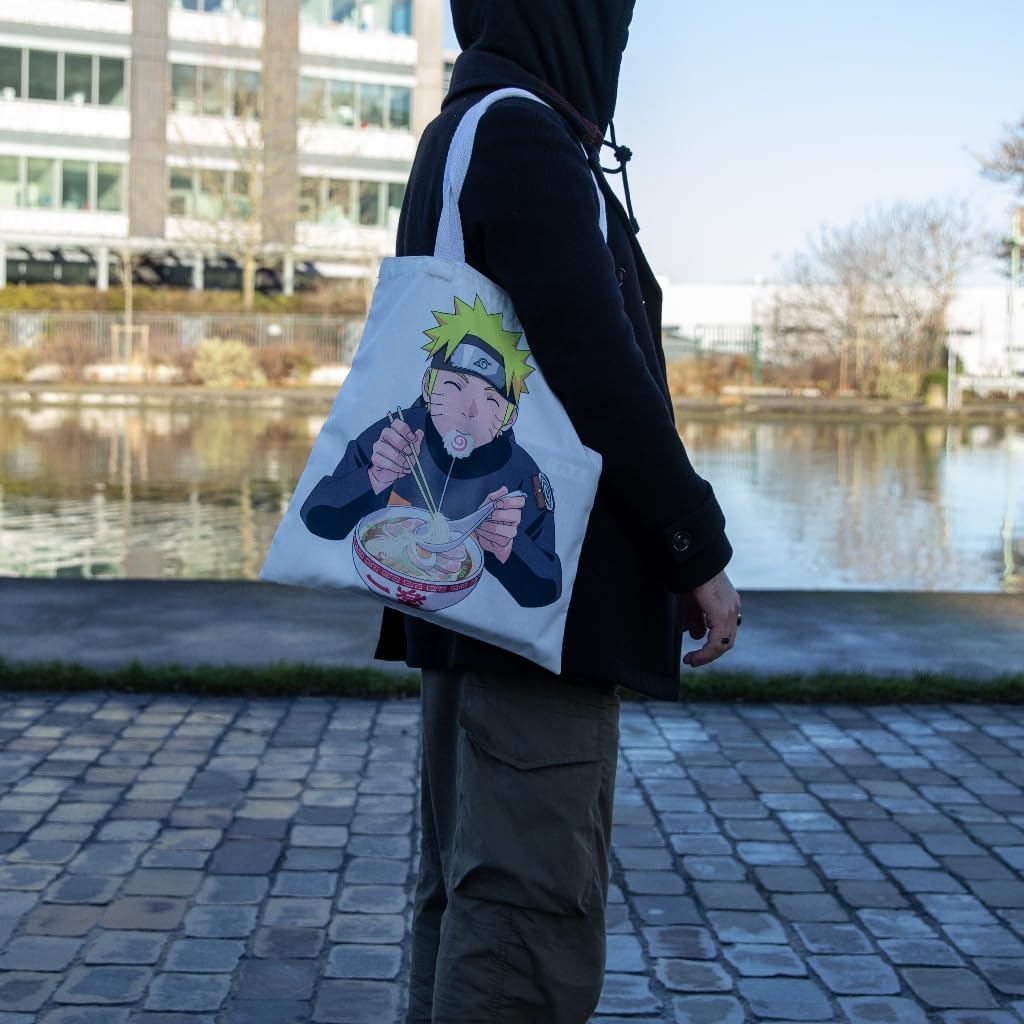Tote bag Naruto Shippuden blanc Naruto Ramen en 100% polyester – Image 3