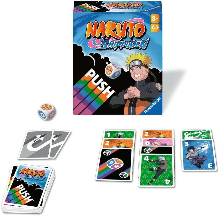 Jeu de cartes Naruto Shippuden Push Ravensburger 22888, de 2 à 6 joueurs – Image 3