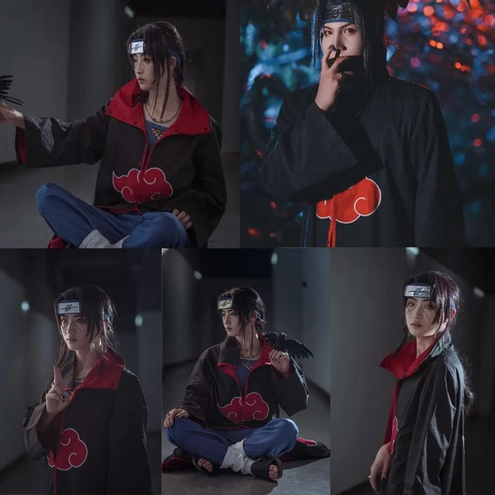 Costume Naruto Akatsuki Hidan Itachi avec 15 pièces – Image 5