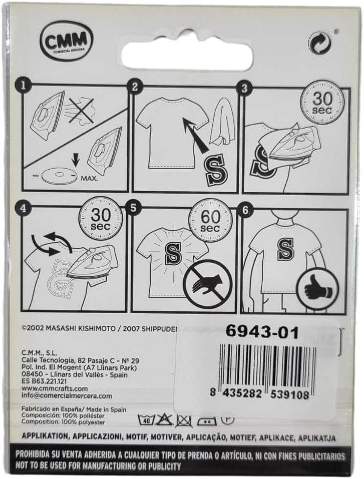 Patch thermocollant Naruto imprimé en 100% Polyester – Image 2