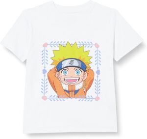 T-shirt fille Naruto blanc Happy Valentine's Day