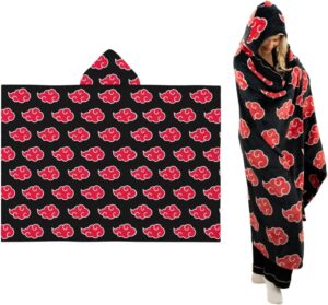 Poncho couverture à capuche Naruto Akatsuki 50 "X 70"