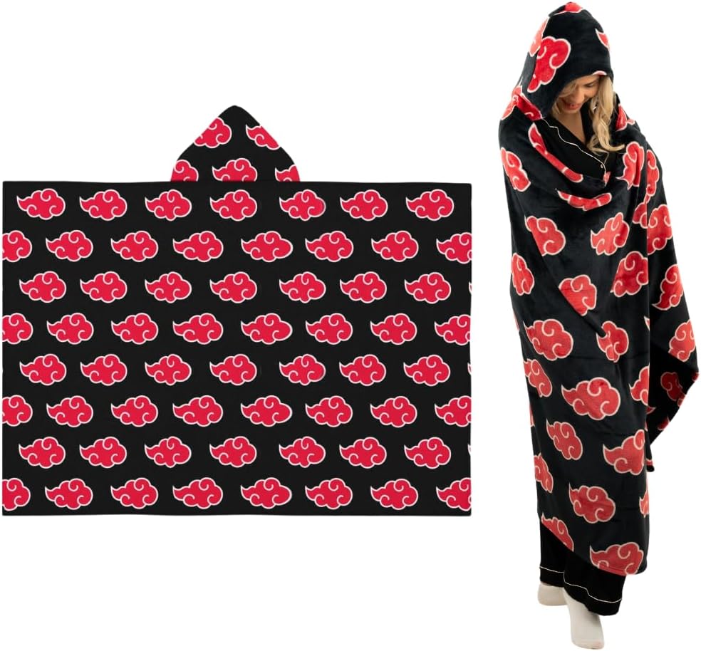 Poncho couverture à capuche Naruto Akatsuki 50 "X 70"