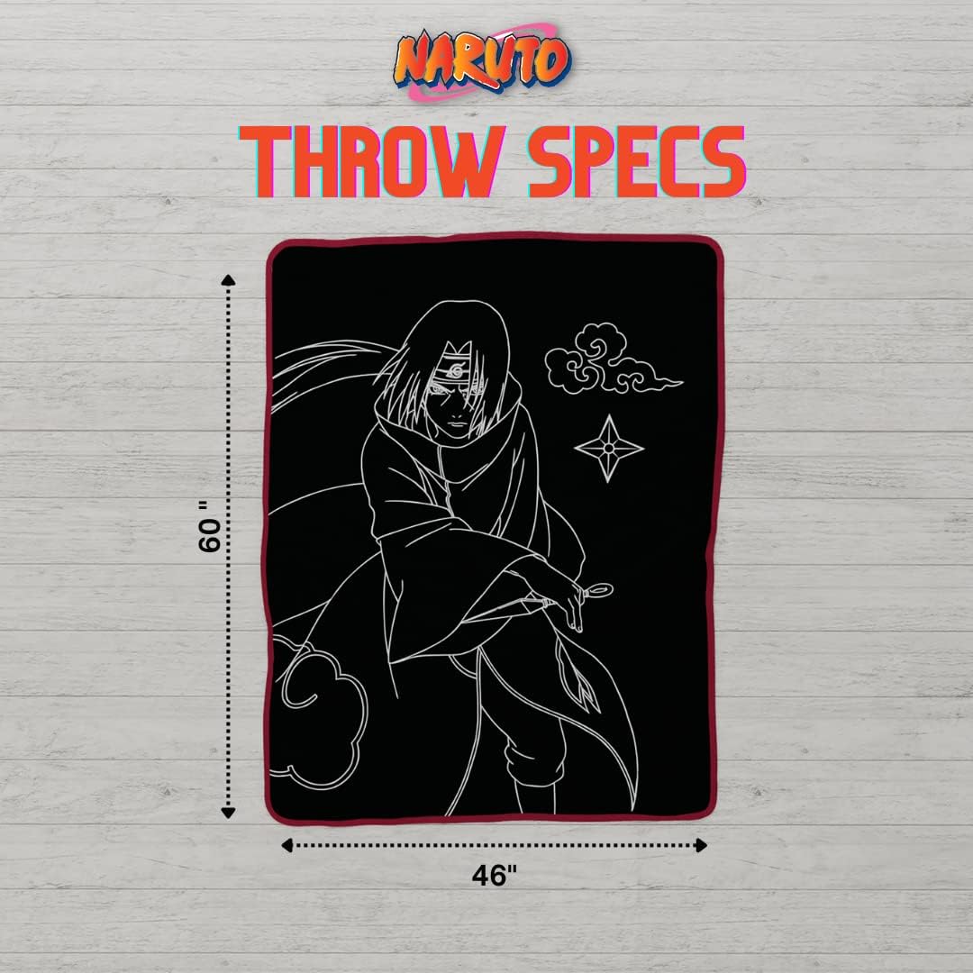 Couverture Naruto Itachi en micro raschel 116,8 x 152,4 cm – Image 2
